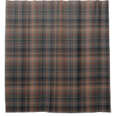 Dunkle Erde Wald Plaid Tartan Duschvorhang (Vorderseite)