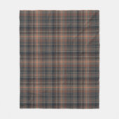 Dunkle Erde Wald Plaid Tartan Fleecedecke (Vorderseite)