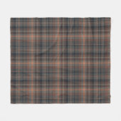 Dunkle Erde Wald Plaid Tartan Fleecedecke (Vorderseite (Horizontal))