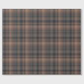 Dunkle Erde Wald Plaid Tartan Geschenkpapier (Flach)