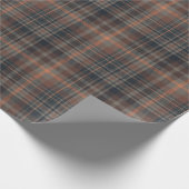 Dunkle Erde Wald Plaid Tartan Geschenkpapier (Ecke)