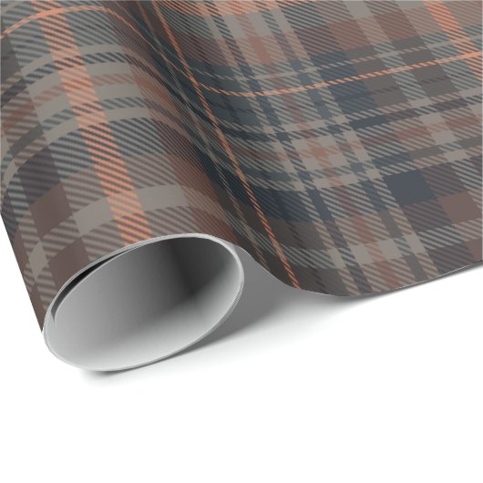 Dunkle Erde Wald Plaid Tartan Geschenkpapier (Rolleneckpunkt)