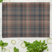Dunkle Erde Wald Plaid Tartan Geschirrtuch (Gefaltet)