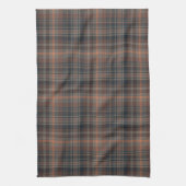 Dunkle Erde Wald Plaid Tartan Geschirrtuch (Vertikal)
