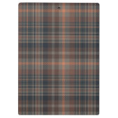 Dunkle Erde Wald Plaid Tartan Klemmbrett (Rückseite)