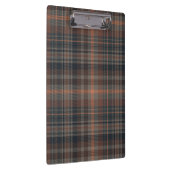 Dunkle Erde Wald Plaid Tartan Klemmbrett (Rechts)