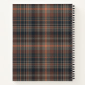 Dunkle Erde Wald Plaid Tartan Notizblock (Rückseite)