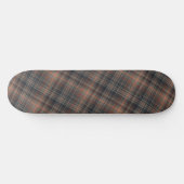 Dunkle Erde Wald Plaid Tartan Skateboard (Horizontal)
