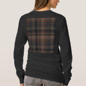 Dunkle Erde Wald Plaid Tartan T-Shirt (Rückseite)