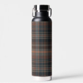 Dunkle Erde Wald Plaid Tartan Trinkflasche (Vorne)