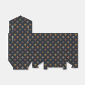 Dunkle Erde Waldlandschaft Fleur-de-lis Design Geschenkschachtel (Ungefaltet)