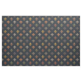 Dunkle Erde Waldlandschaft Fleur-de-lis Design  Stoff (Fat Quarter (45,7 x 55,9 cm))