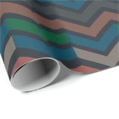 Dunkle Erde Waldlandschaft Zickzack-Chevron Geschenkpapier (Rolleneckpunkt)