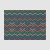 Dunkle Erde Waldlandschaft Zickzack-Chevron Seidenpapier (Vorderseite)
