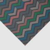 Dunkle Erde Waldlandschaft Zickzack-Chevron Seidenpapier (Ausschnitt)