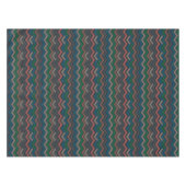 Dunkle Erde Waldlandschaft Zickzack-Chevron Tischdecke (Vorderseite (Horizontal))