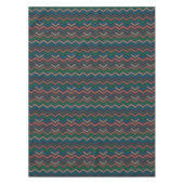 Dunkle Erde Waldlandschaft Zickzack-Chevron Tischdecke (Vorderseite)