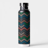 Dunkle Erde Waldlandschaft Zickzack-Chevron Trinkflasche (Links)