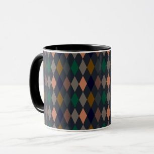 Dunkle Erden Waldlandschaften Harlekin Diamanten Tasse