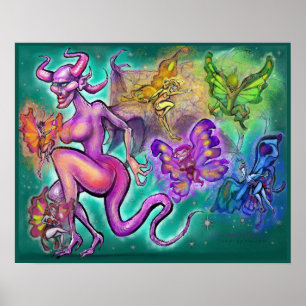 Dunkle Fae und helle Fae Poster