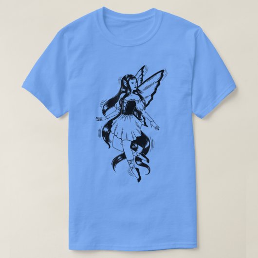 Dunkle Fairy Fairies Magic Fly Wings T-Shirt (Design vorne)