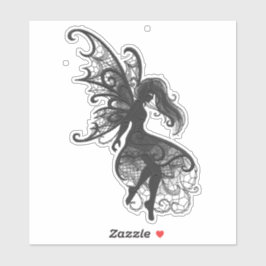 Dunkle Fairy Flower Hair Laptop Cutout Vinyl Aufkleber
