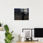 Dunkle Fairy im Mondlicht Poster (Heimbüro)