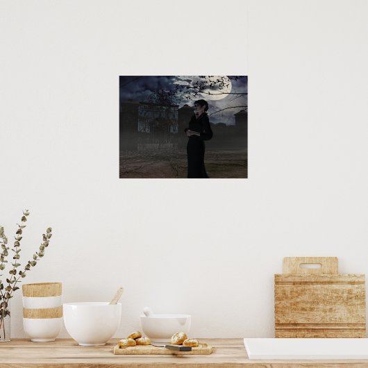 Dunkle Fairy im Mondlicht Poster (Küche)