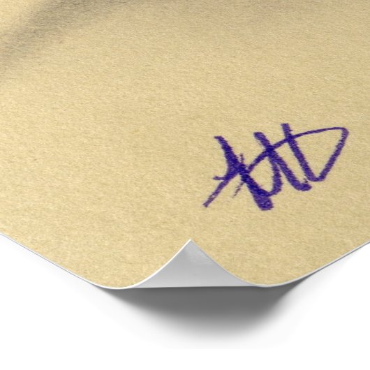 Dunkle Fairy lila Flügel Poster (Ecke)