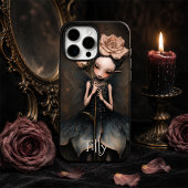 Dunkle Fairycore-Rosen personalisierte Fantasy-Kun Case-Mate iPhone Hülle