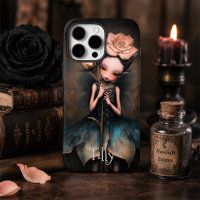 Dunkle Fairycore-Rosen personalisierte Fantasy-Kun