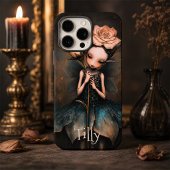 Dunkle Fairycore-Rosen personalisierte Fantasy-Kun Case-Mate iPhone Hülle