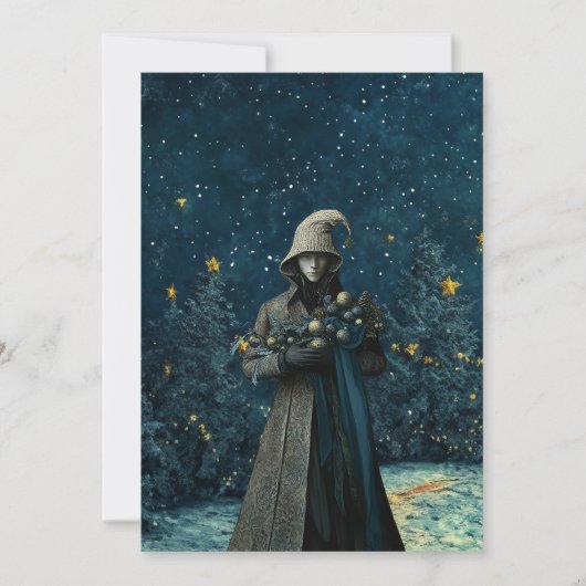 Dunkle Fantasie | Flache Feiertagskarte (Vorderseite)