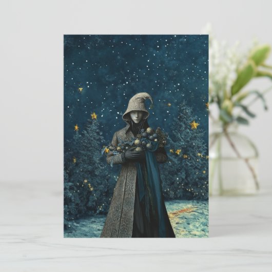 Dunkle Fantasie | Flache Feiertagskarte (Stehend Vorderseite)