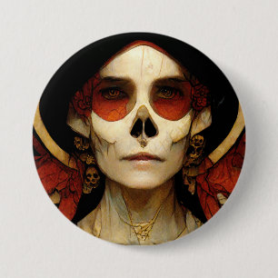 Dunkle Fantasie Gothic Skull Frau 2 Button