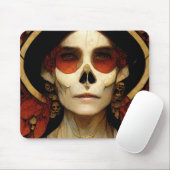Dunkle Fantasie Gothic Skull Frau 2 Mousepad (Mit Mouse)
