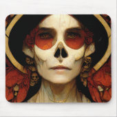 Dunkle Fantasie Gothic Skull Frau 2 Mousepad (Vorne)