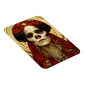 Dunkle Fantasie Gothic Skull Frau 3 Magnet (Rechte Seite)