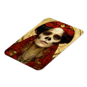 Dunkle Fantasie Gothic Skull Frau 3 Magnet (Linke Seite)