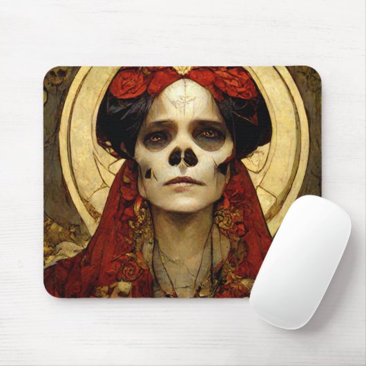 Dunkle Fantasie Gothic Skull Frau 3 Mousepad (Mit Mouse)
