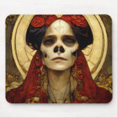 Dunkle Fantasie Gothic Skull Frau 3 Mousepad (Vorne)