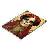 Dunkle Fantasie Gothic Skull Frau 3 Notizblock (Linke Seite)
