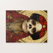 Dunkle Fantasie Gothic Skull Frau 3 Puzzle (Horizontal)