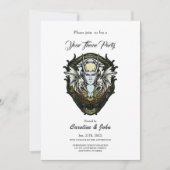 Dunkle Fantasiewesen mit Flügeln. Einladung (Vorderseite)