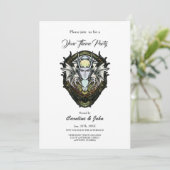 Dunkle Fantasiewesen mit Flügeln. Einladung (Stehend Vorderseite)