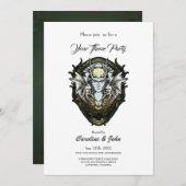 Dunkle Fantasiewesen mit Flügeln. Einladung (Vorne/Hinten)