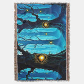 Dunkle Fantasy-Augenwald-Design Decke (Vorderseite Vertikal)