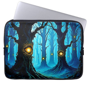 Dunkle Fantasy-Augenwald-Design Laptopschutzhülle