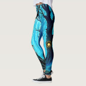 Dunkle Fantasy-Augenwald-Design Leggings (Links)