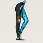 Dunkle Fantasy-Augenwald-Design Leggings (Rechts)